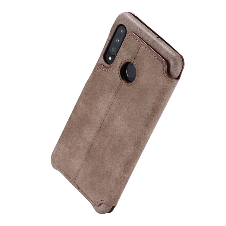 LC.IMEEKE Retro Style Leather Card Holder Case for Huawei P30 Lite - Coffee-6