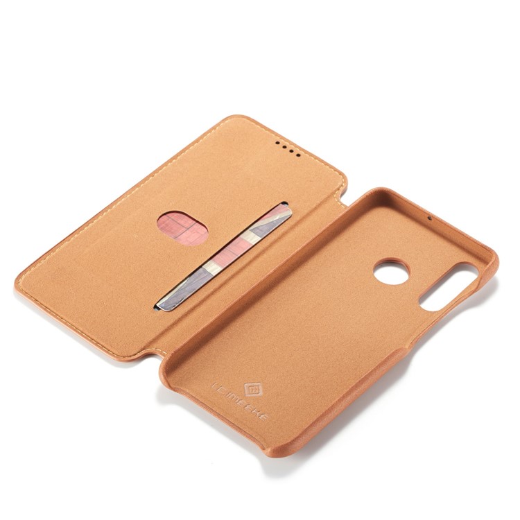 LC.IMEEKE Retro Style Leather Card Holder Case for Huawei P30 Lite - Brown-10