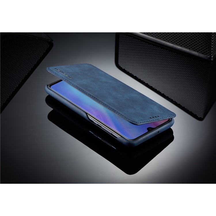 LC.IMEEKE Retro Style Leather Card Holder Case for Huawei P30 Lite - Blue-13