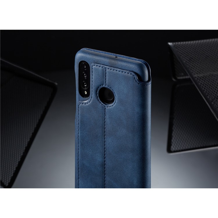LC.IMEEKE Retro Style Leather Card Holder Case for Huawei P30 Lite - Blue-14