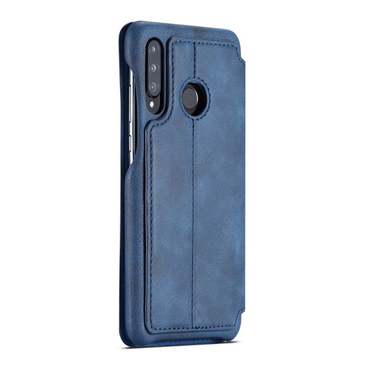 LC.IMEEKE Retro Style Leather Card Holder Case for Huawei P30 Lite - Blue-4