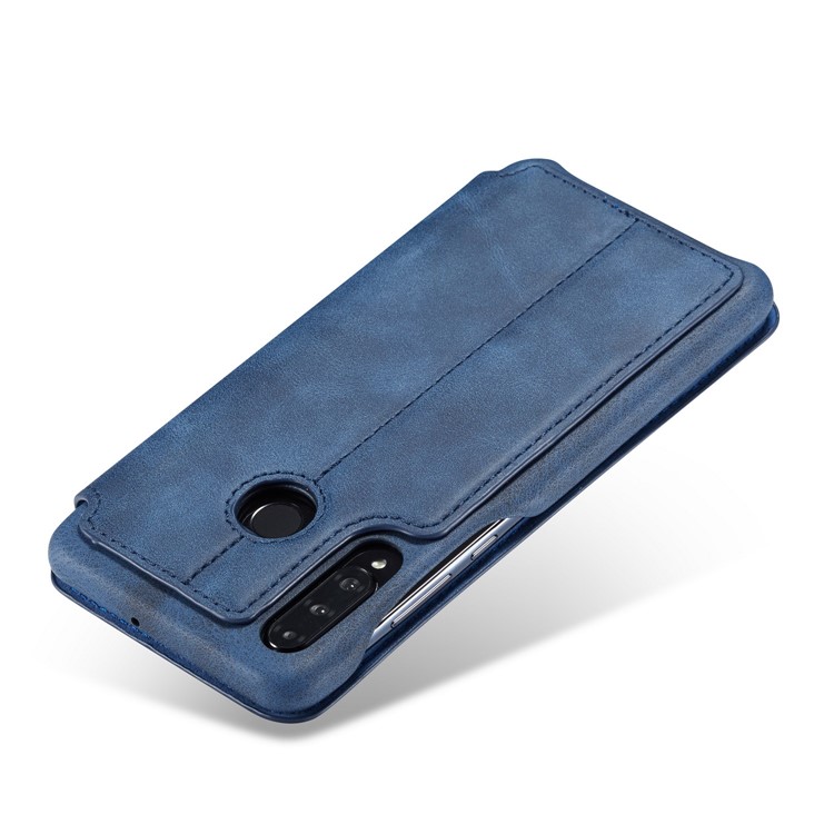 LC.IMEEKE Retro Style Leather Card Holder Case for Huawei P30 Lite - Blue-7