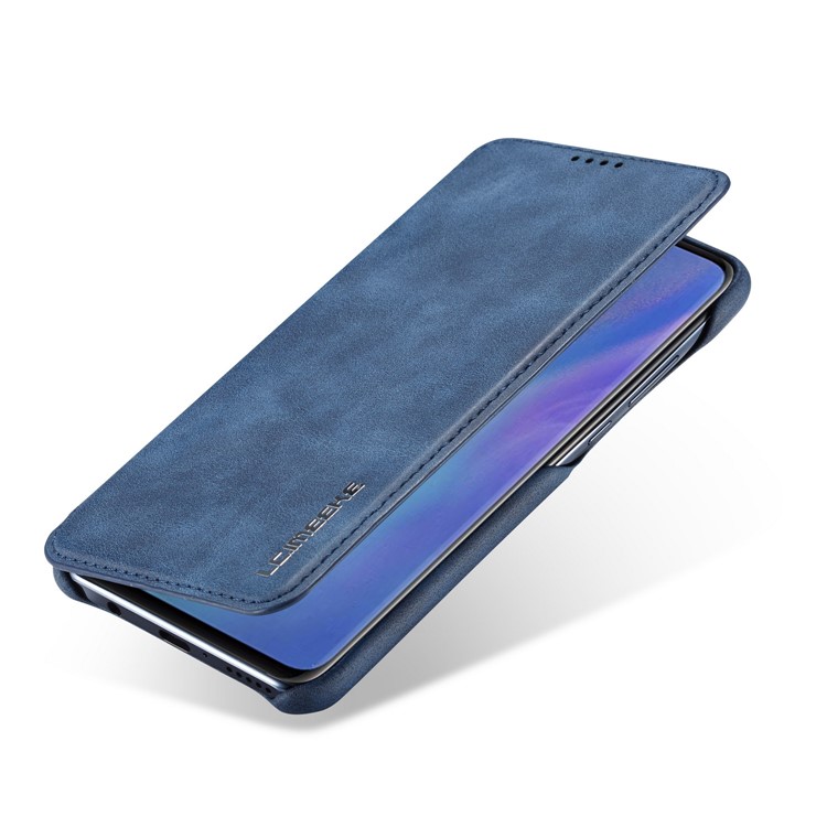 LC.IMEEKE Retro Style Leather Card Holder Case for Huawei P30 Lite - Blue-8