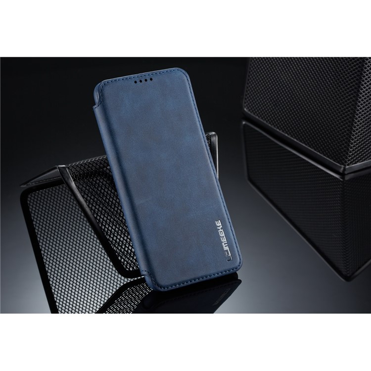 LC.IMEEKE Retro Style Leather Card Holder Case for Huawei P30 Lite - Blue-9