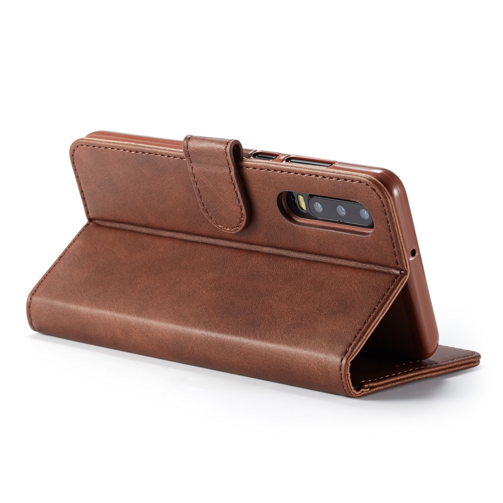 LC.IMEEKE Leather Wallet Stand Case for Huawei P30 - Coffee-7