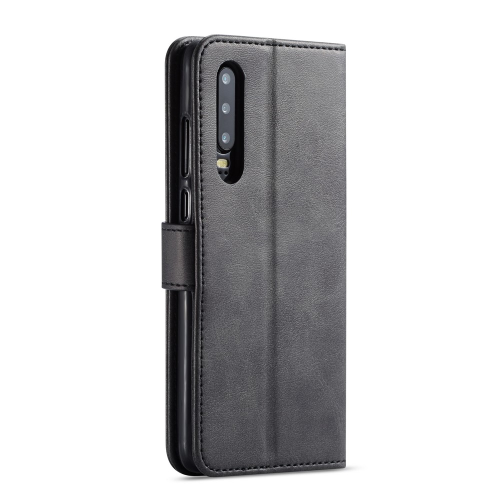LC.IMEEKE Leather Wallet Stand Case for Huawei P30 - Black-3