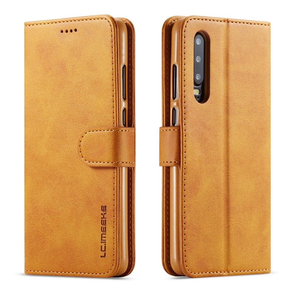 LC. Custodia In Pelle IMEEKE Per Huawei P30 - Marrone-1