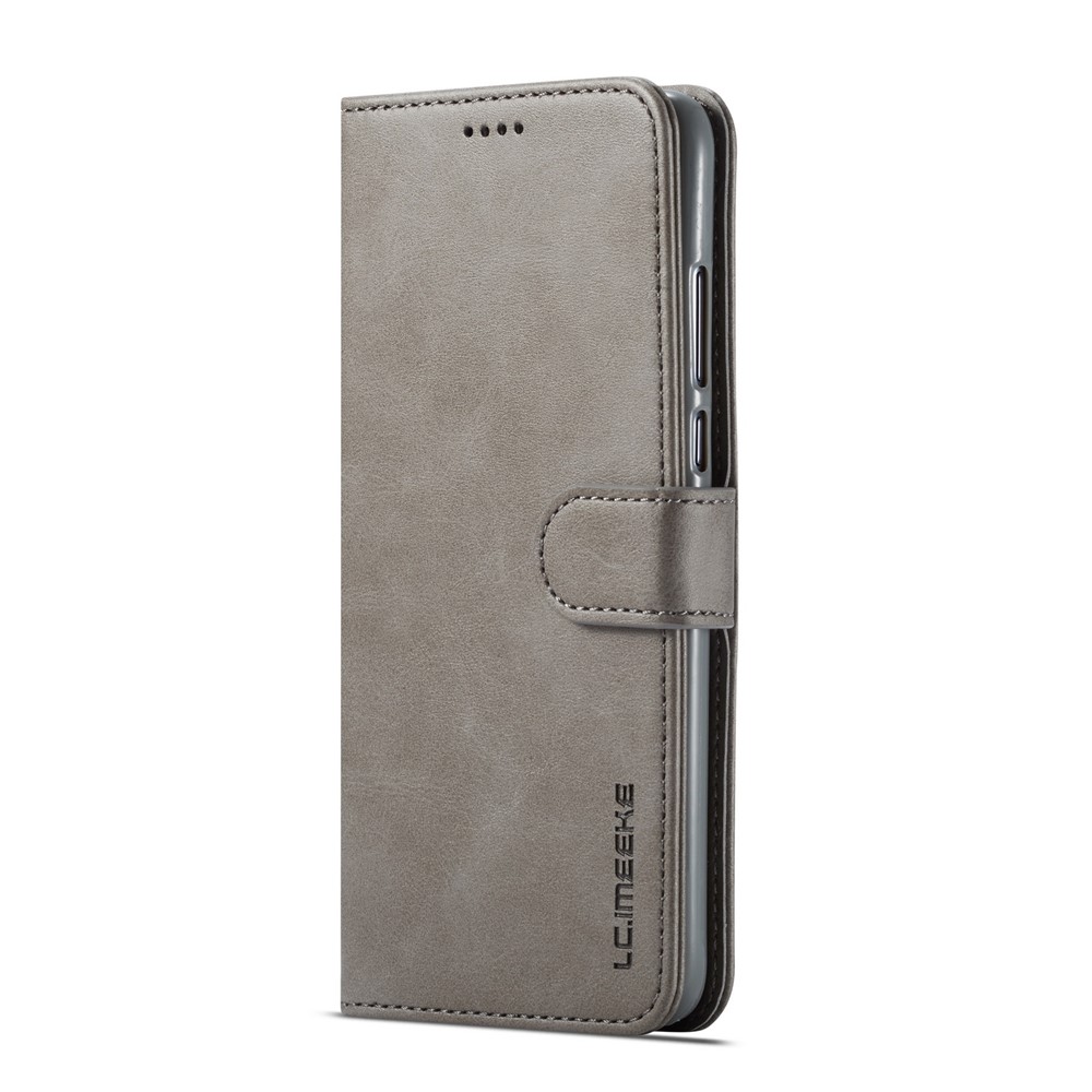 Lc. Кожаная Подставка Imeeke Wallet Для Huawei P30 Lite - Серый