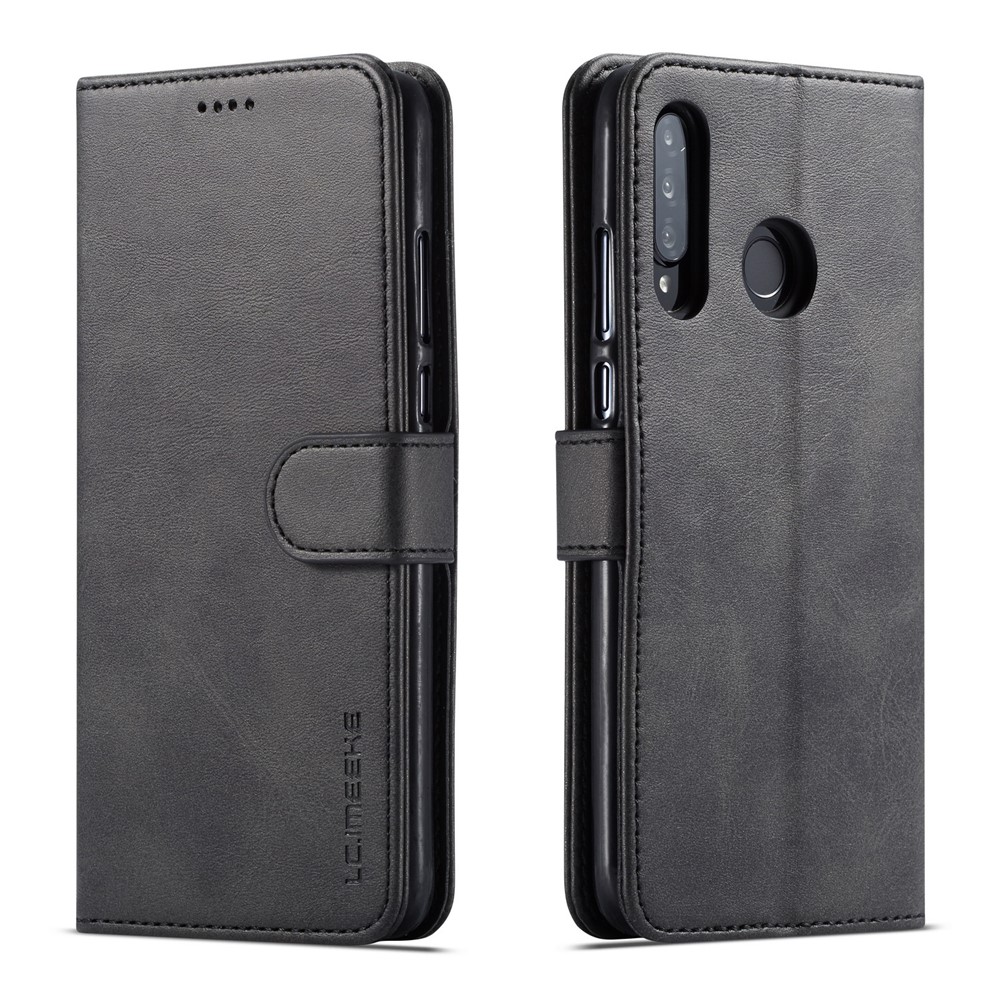 LC.IMEEKE Wallet Leather Stand Case for Huawei P30 Lite - Black-1