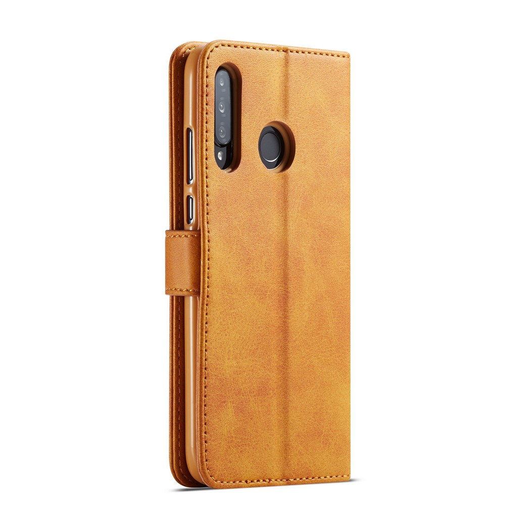 LC.IMEEKE Wallet Leather Stand Case for Huawei P30 Lite - Brown-3