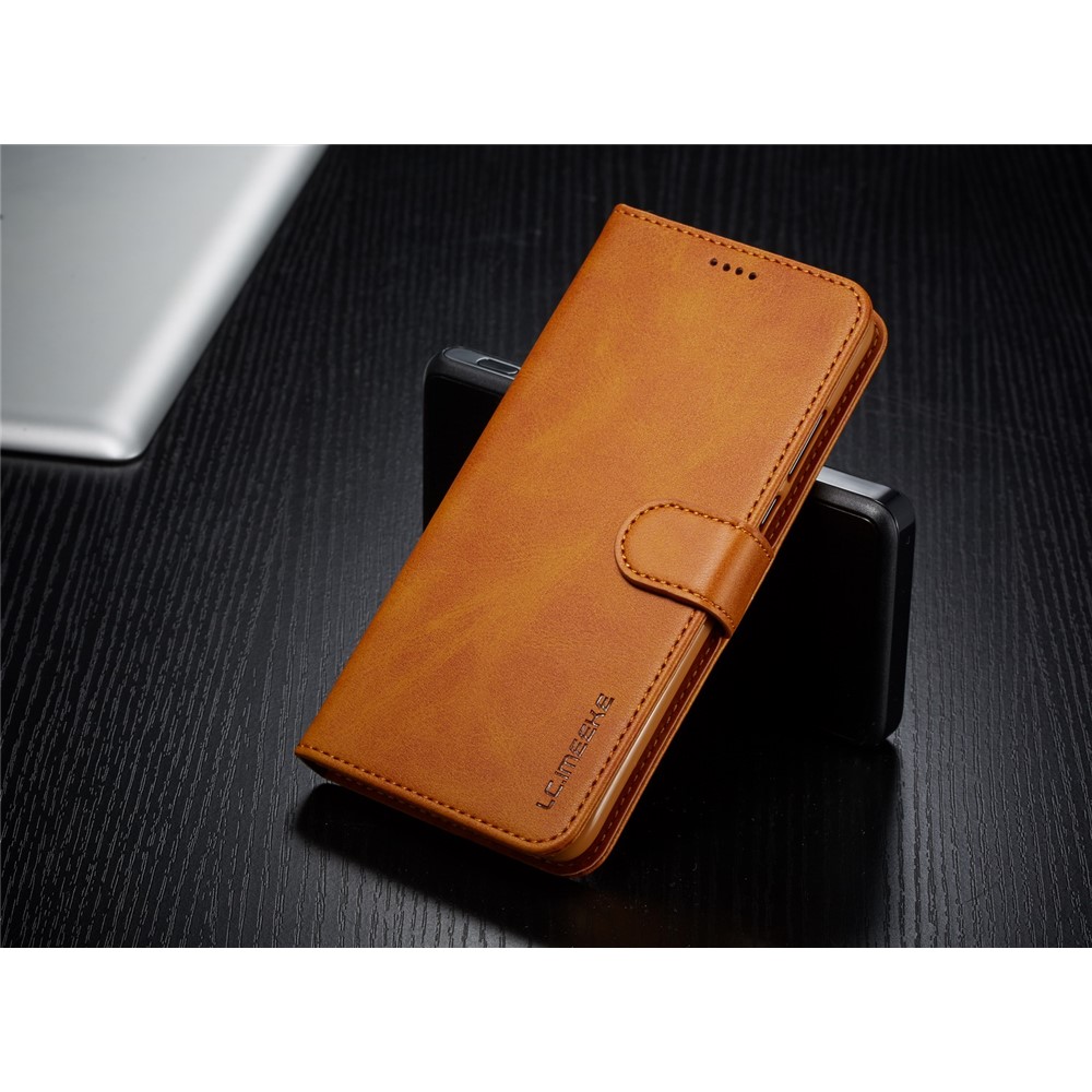 LC.IMEEKE Wallet Leather Stand Case for Huawei P30 Lite - Brown-4