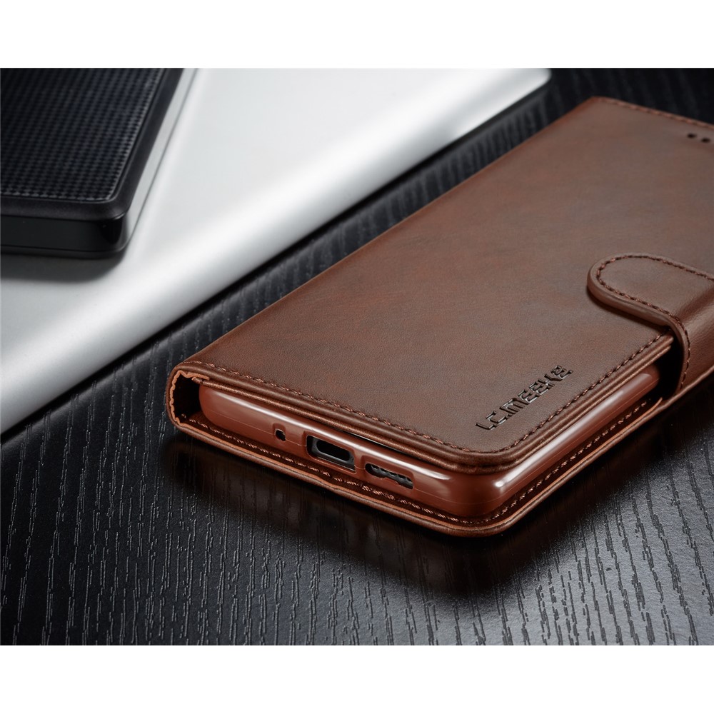 Lc. Case de Cuero de Billetera Imeeke Para el Accesorio de Teléfono Celular Huawei P30 - Café