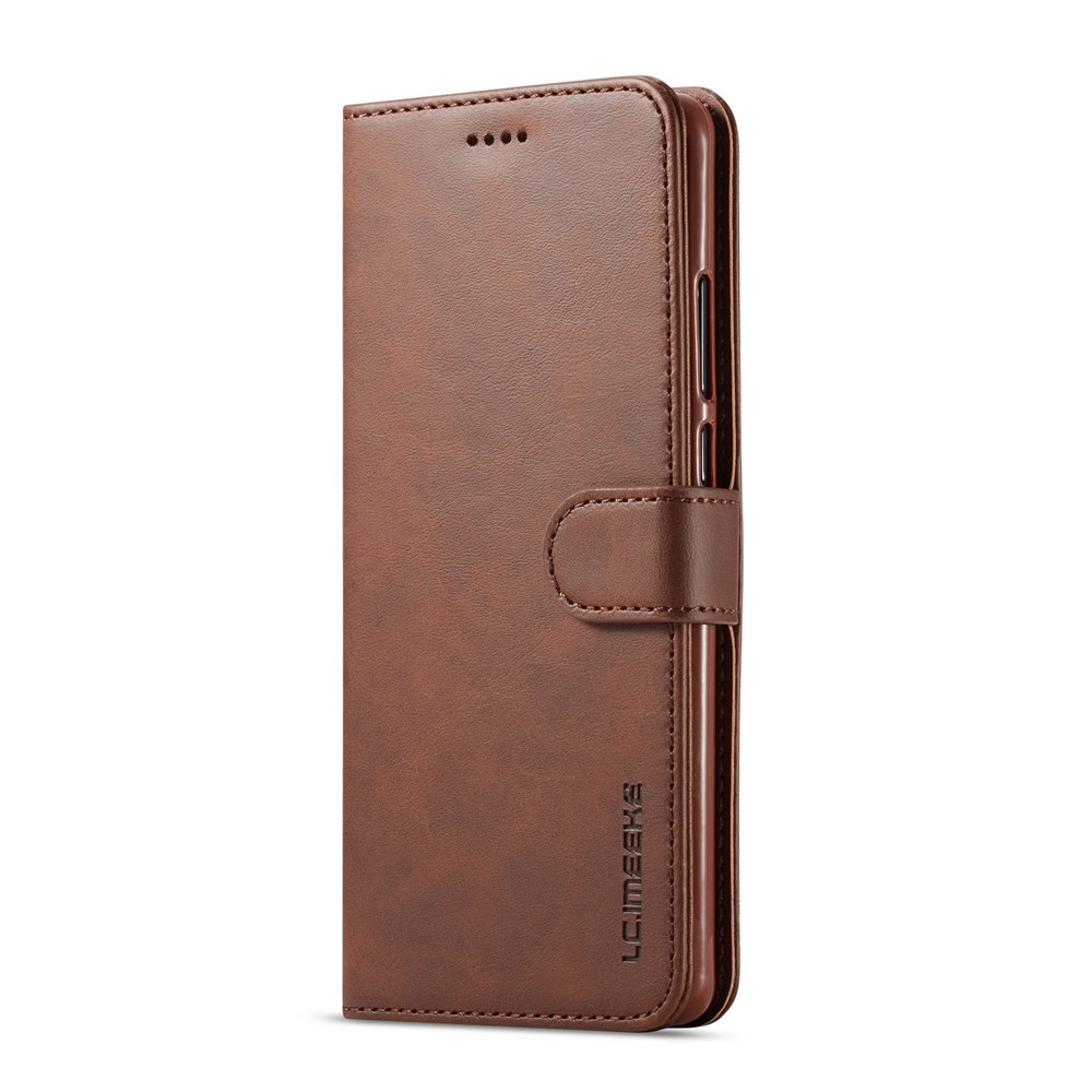 LC.IMEEKE Wallet Leather Stand Case for Huawei P30 Pro - Coffee-2