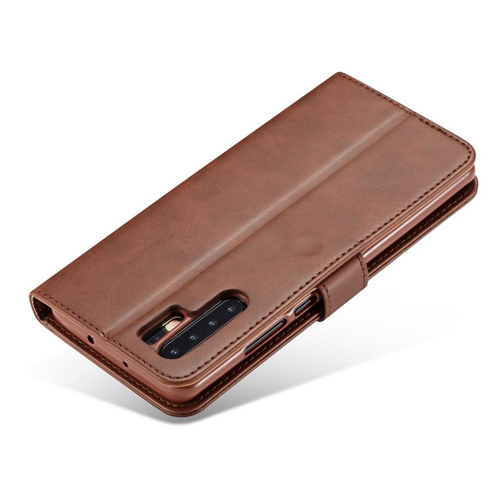 LC.IMEEKE Wallet Leather Stand Case for Huawei P30 Pro - Coffee-5