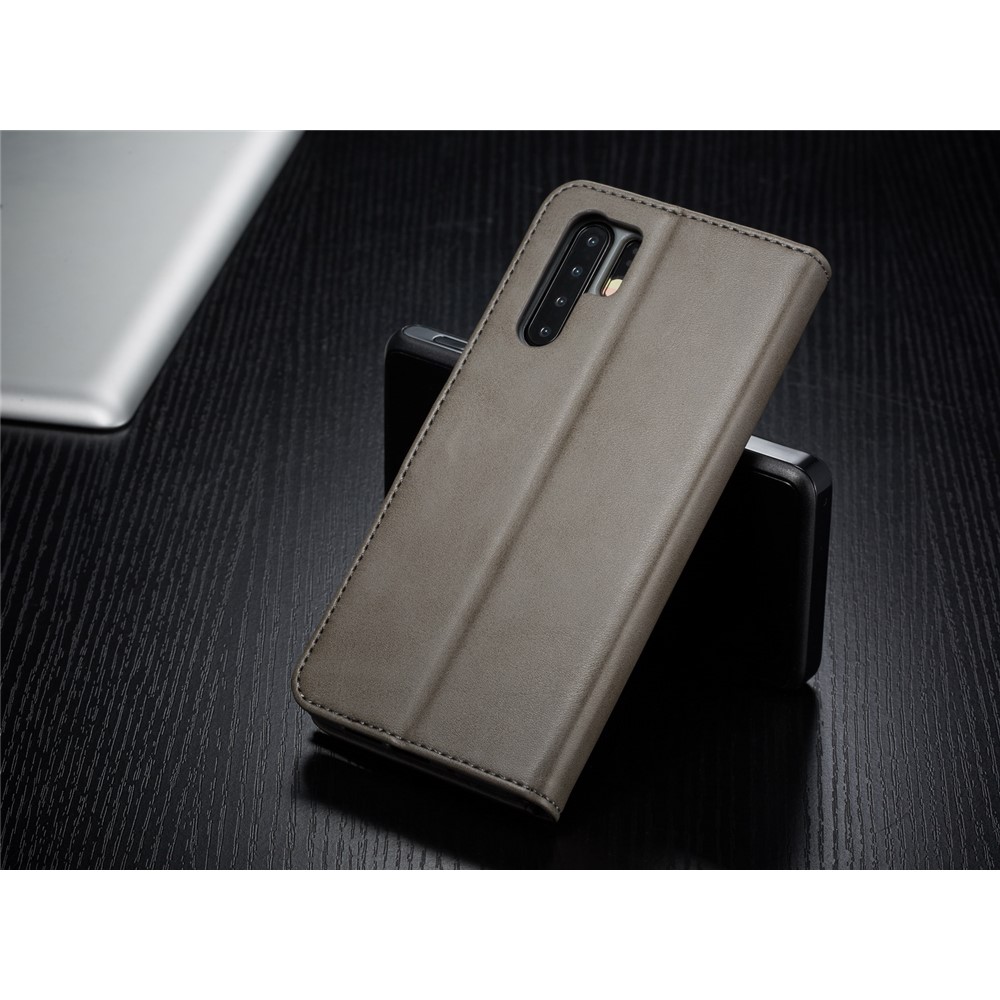 LC.IMEEKE Wallet Leather Stand Case for Huawei P30 Pro - Grey-5