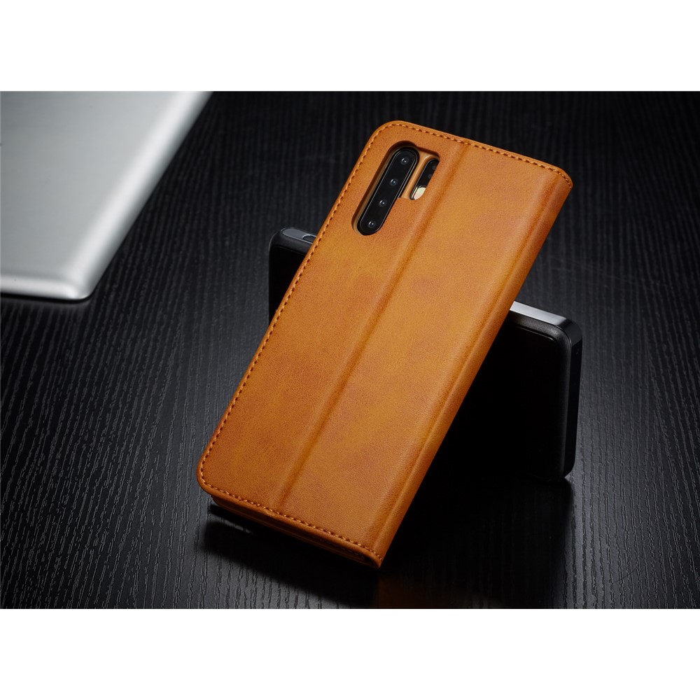 LC.IMEEKE Wallet Leather Stand Case for Huawei P30 Pro - Brown-5