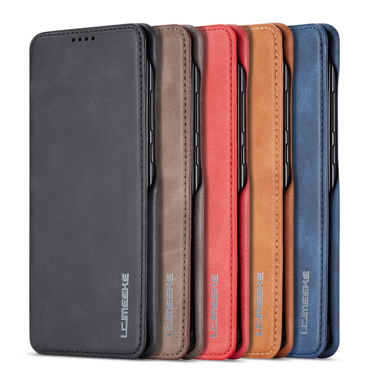 LC.IMEEKE Retro Style Leather Card Holder Case for Huawei P30 Pro - Black-15