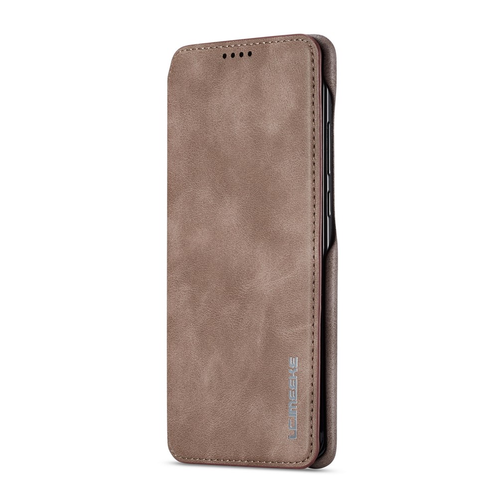 LC.IMEEKE Retro Style Leather Card Holder Case for Huawei P30 Pro - Coffee-3