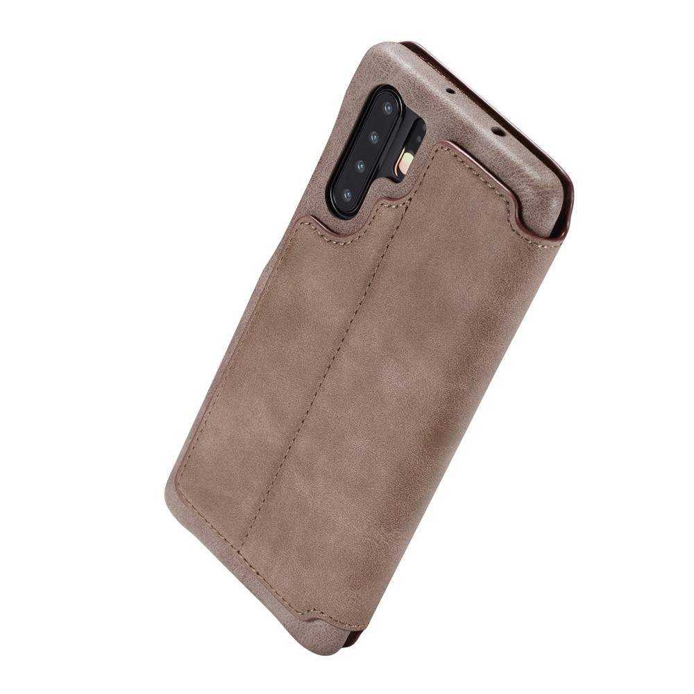 LC.IMEEKE Retro Style Leather Card Holder Case for Huawei P30 Pro - Coffee-6