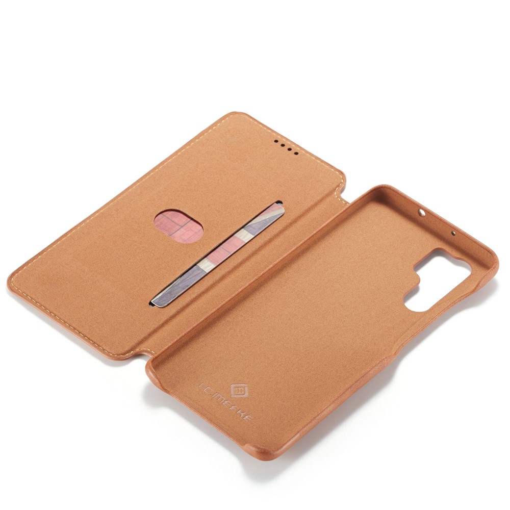 LC.IMEEKE Retro Style Leather Card Holder Case for Huawei P30 Pro - Brown-10