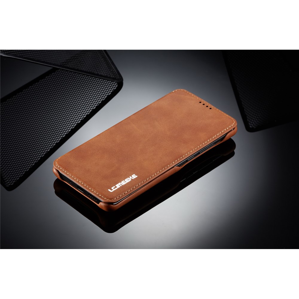 LC.IMEEKE Retro Style Leather Card Holder Case for Huawei P30 Pro - Brown-14