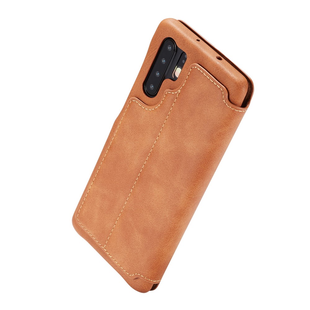 LC.IMEEKE Retro Style Leather Card Holder Case for Huawei P30 Pro - Brown-6