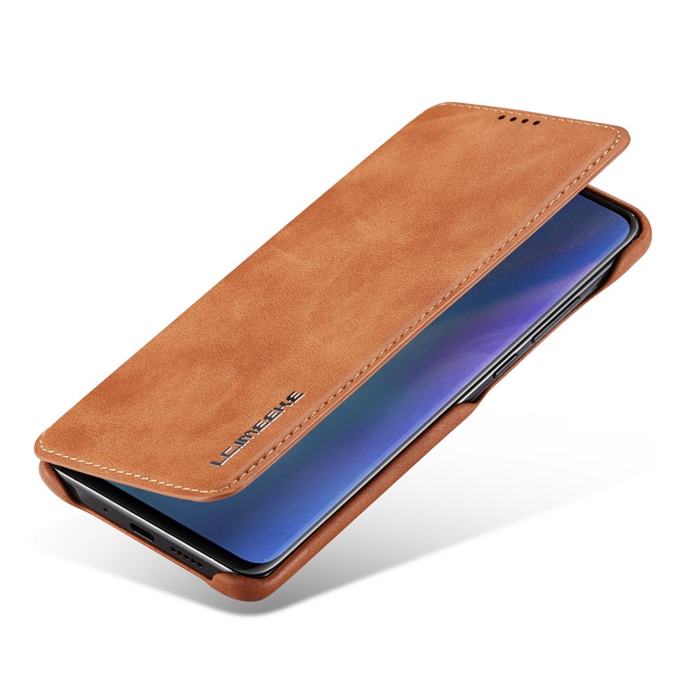 LC.IMEEKE Retro Style Leather Card Holder Case for Huawei P30 Pro - Brown-8