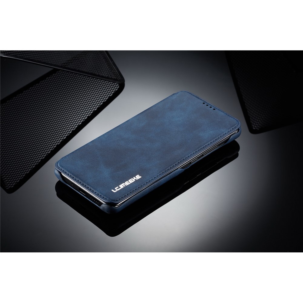 LC.IMEEKE Retro Style Leather Card Holder Case for Huawei P30 Pro - Blue-11