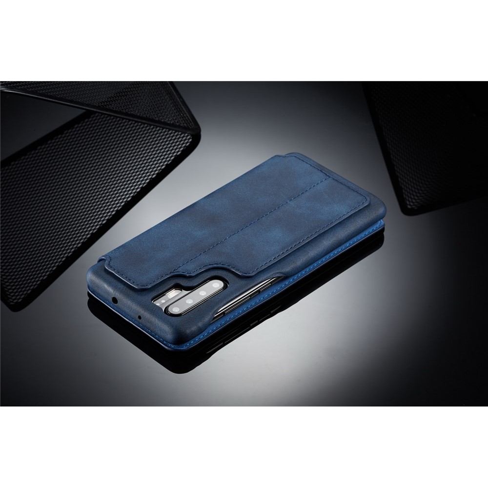 LC.IMEEKE Retro Style Leather Card Holder Case for Huawei P30 Pro - Blue-12
