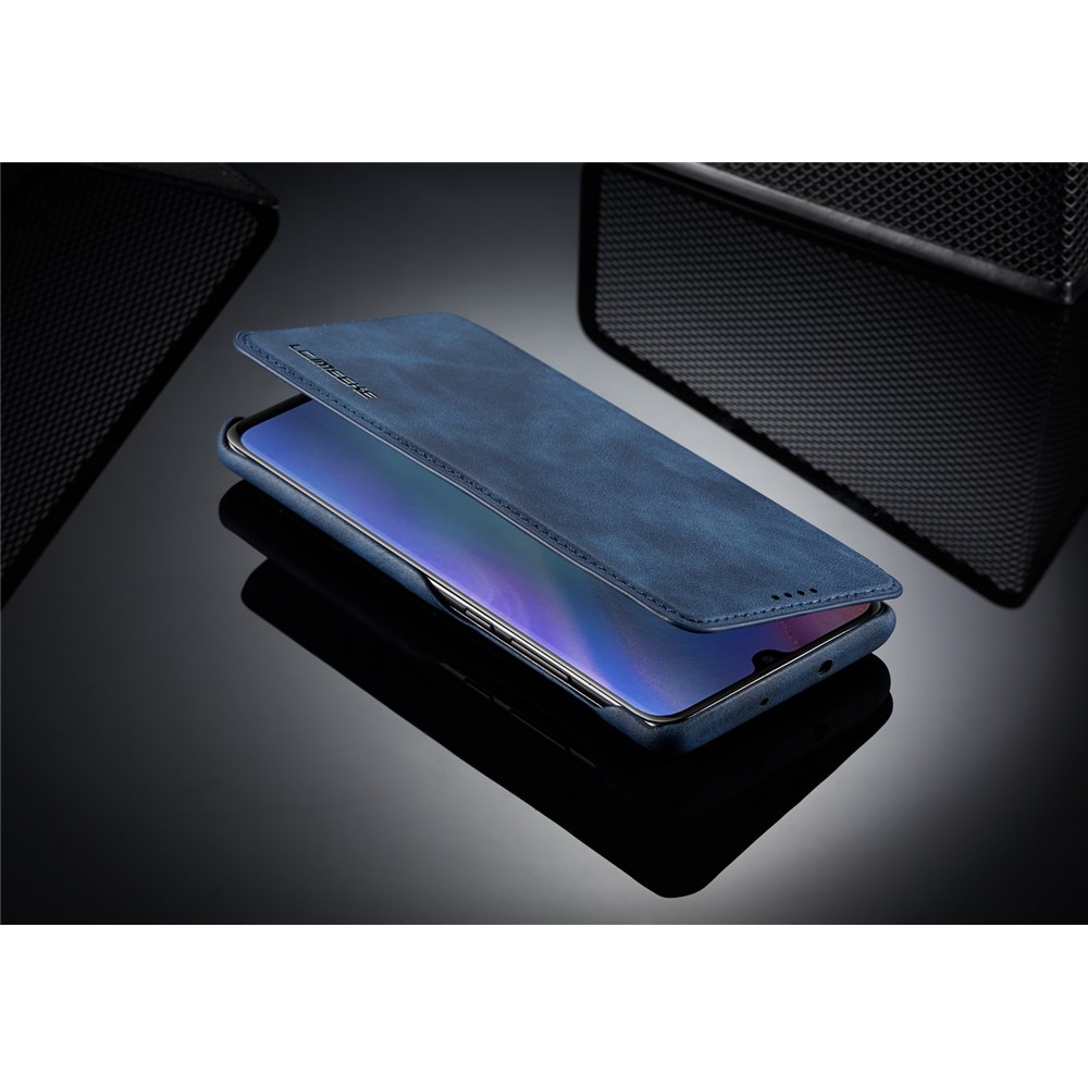 LC.IMEEKE Retro Style Leather Card Holder Case for Huawei P30 Pro - Blue-13
