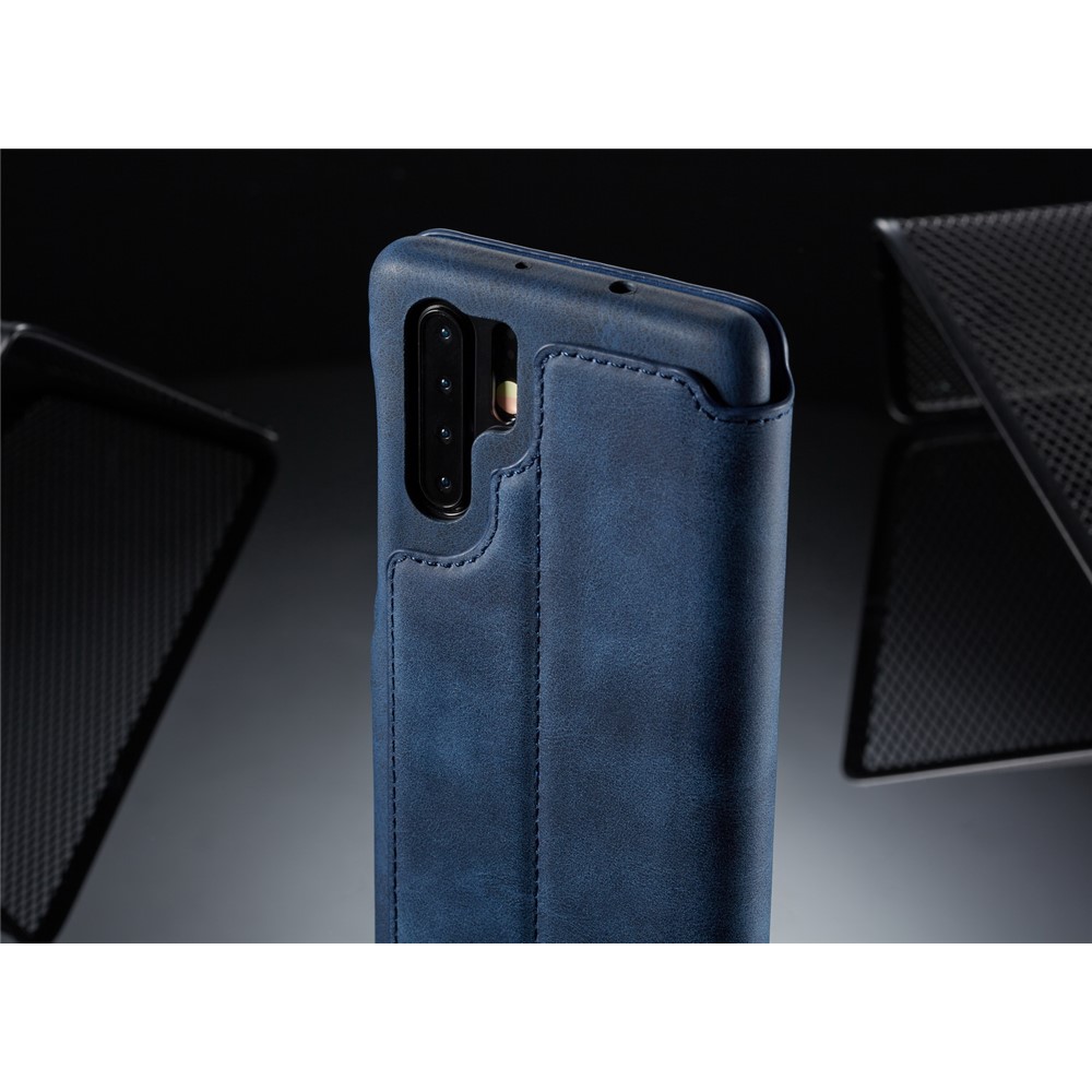 LC.IMEEKE Retro Style Leather Card Holder Case for Huawei P30 Pro - Blue-14