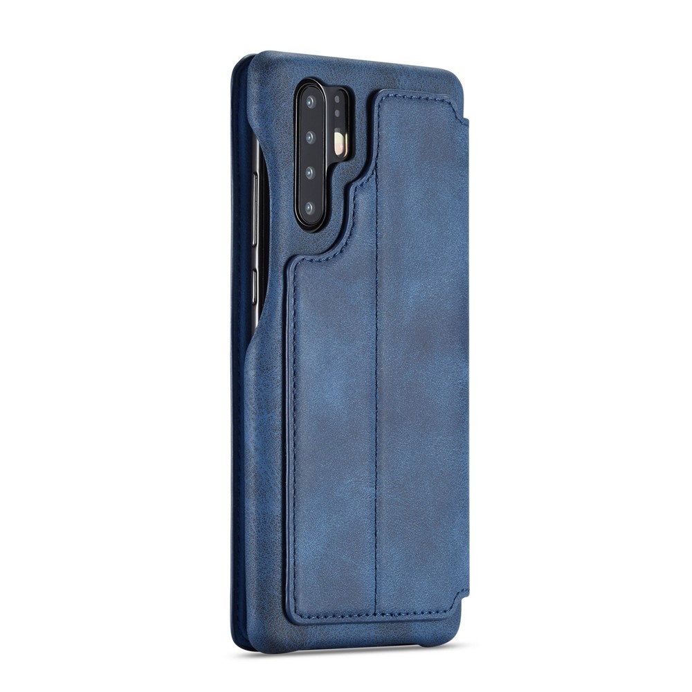 LC.IMEEKE Retro Style Leather Card Holder Case for Huawei P30 Pro - Blue-4