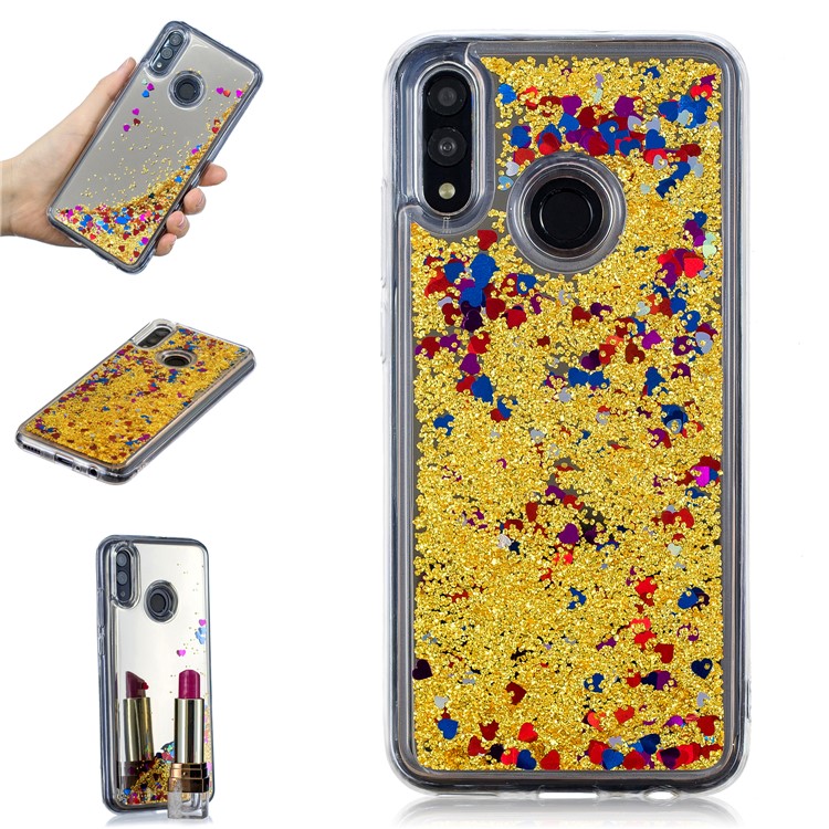 Quicksand Mirror Surface TPU Back Cover Case for Huawei P Smart (2019) - Gold-1