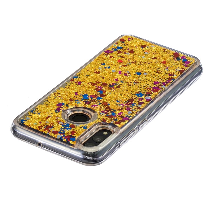 Quicksand Mirror Surface TPU Back Cover Case for Huawei P Smart (2019) - Gold-4