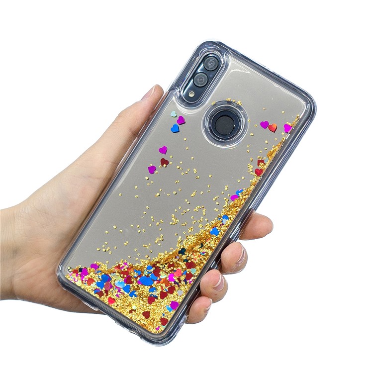 Quicksand Mirror Surface TPU Back Cover Case for Huawei P Smart (2019) - Gold-5