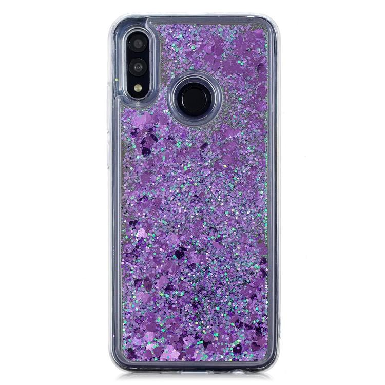 Quicksand-Spiegeloberfläche TPU-Rückendeckungsfall Für Huawei P Smart (2019) - Lila-2