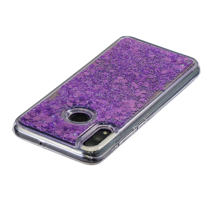 Quicksand-Spiegeloberfläche TPU-Rückendeckungsfall Für Huawei P Smart (2019) - Lila-4