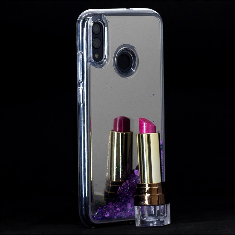 Quicksand-Spiegeloberfläche TPU-Rückendeckungsfall Für Huawei P Smart (2019) - Lila-7