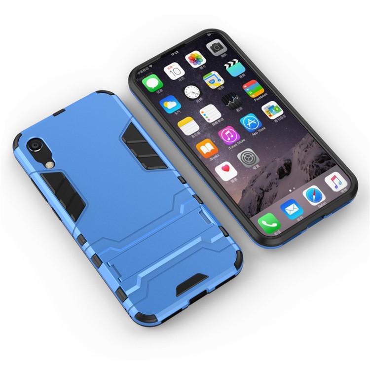 Plastic + TPU Hybrid Case with Kickstand for Huawei Y6 (2019, without Fingerprint Sensor) / Y6 Pro (2019) - Baby Blue-3