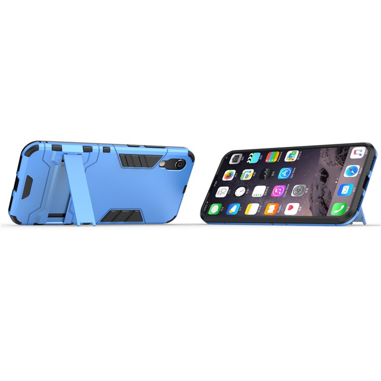 Plastic + TPU Hybrid Case with Kickstand for Huawei Y6 (2019, without Fingerprint Sensor) / Y6 Pro (2019) - Baby Blue-5