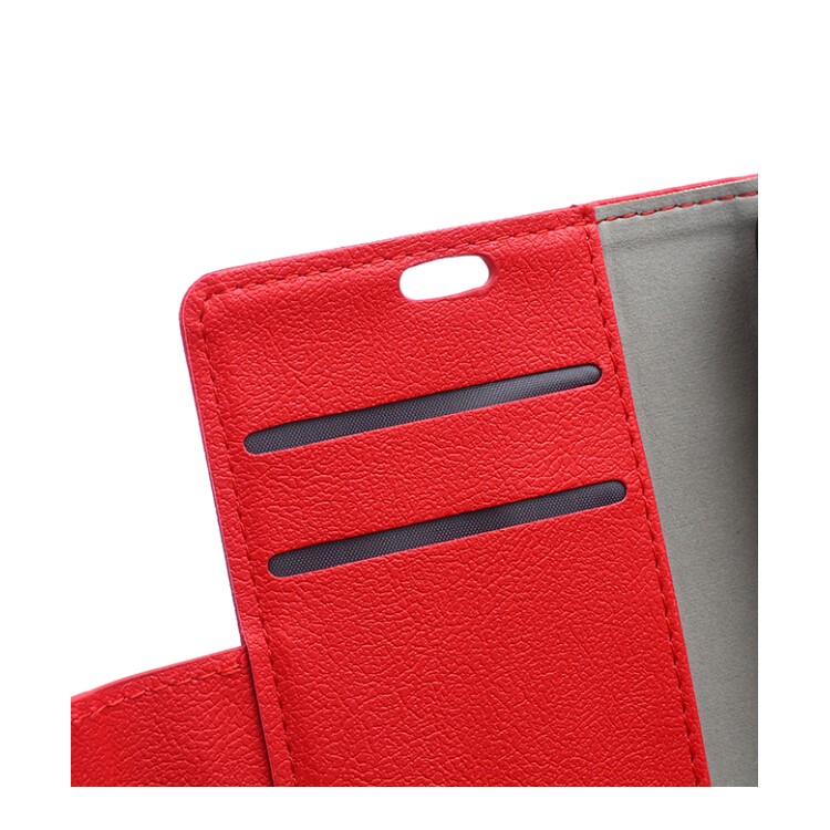 Wallet Leather Stand Case for Huawei Y6 (2019, without Fingerprint Sensor) / Y6 Pro (2019) - Red-4