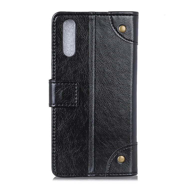 Nappa Texture Wallet Stand Leather Phone Cover for Huawei Y6 Pro (2019) - Black-2