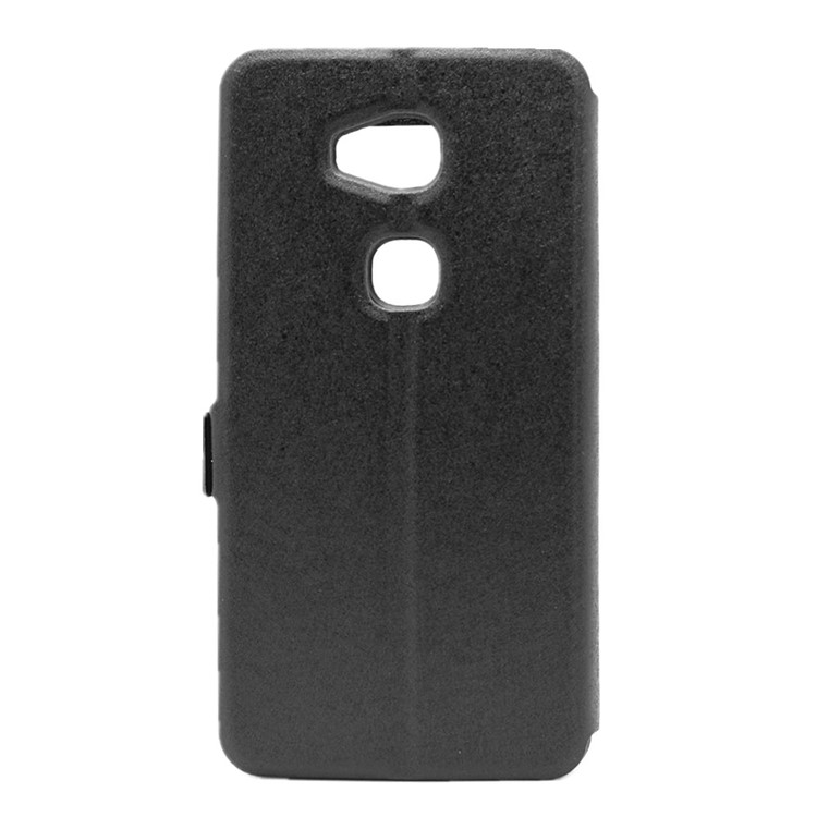 Silk Grain Dual Window Stand Leather Case for Huawei Honor Play 5X/Honor 5X - Black-3