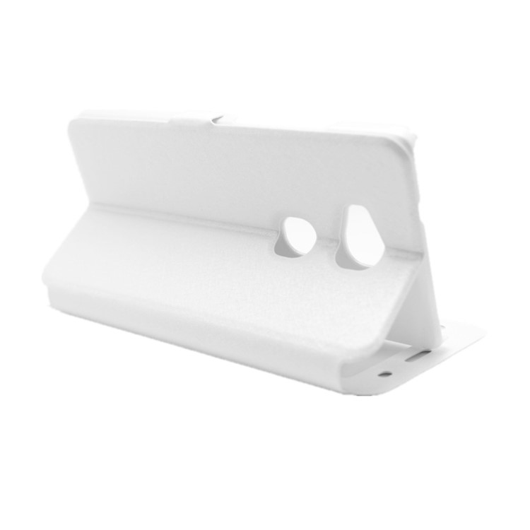 Silk Grain Dual Window Stand Leather Cover for Huawei Honor Play 5X/Honor 5X - White-5