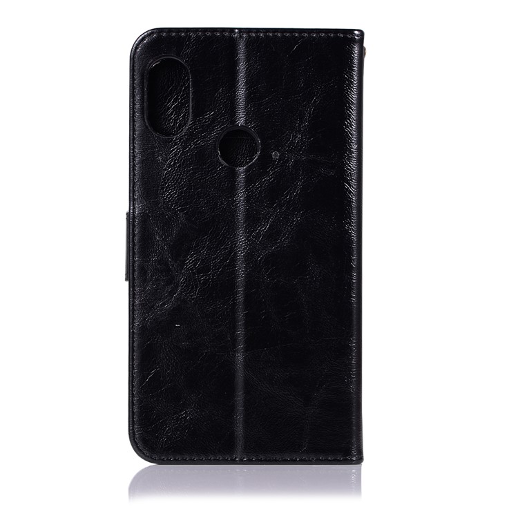 Vintage Premium PU Leather Wallet Case with Stand for Huawei P30 Lite / nova 4e - Black-3