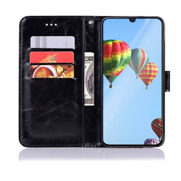 Vintage Premium PU Leather Wallet Case with Stand for Huawei P30 Lite / nova 4e - Black-6