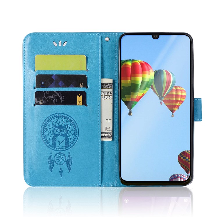 Impressum Eule Dream Catcher Wallet Stand Leder Abdeckung Für Huawei P30 Lite / Nova 4e - Blau-4