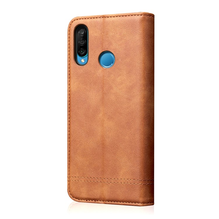 Auto-absorbed Crazy Horse Vintage Leather Stand Case for Huawei P30 Lite / nova 4e - Brown-3