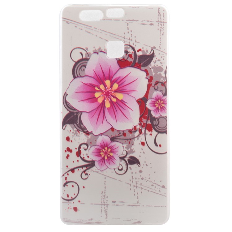 Printed Pattern Slim TPU Back Cover for Huawei P9 - Blossom-1