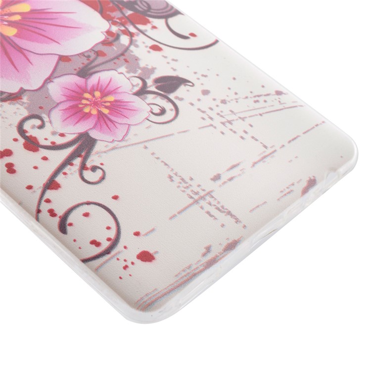 Printed Pattern Slim TPU Back Cover for Huawei P9 - Blossom-2